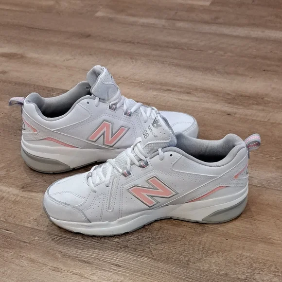 New Balance 608 White with Pink Accents - Picture 14 of 15